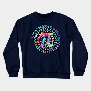 Pi Day Gift tie dye Crewneck Sweatshirt